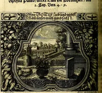 Picture 107 of 344 from Heilig-epistolischer Bericht, Licht, Geleit, und Freud. Das ist : Emblematische Fürstllung der heiligen Sonn- und festtäglichen Episteln; in welcher gründlicher Bericht von den rechten Wort-Verstand ertheilet, dem wahren Christenthum ein helles licht furgetragen, und ein sicheres Geleit mit beigefügten Gebeten und Gesängen zu der himmlischen Freude gezeiget wird (1663), leaf 361