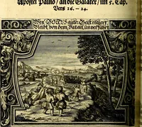 Picture 110 of 344 from Heilig-epistolischer Bericht, Licht, Geleit, und Freud. Das ist : Emblematische Fürstllung der heiligen Sonn- und festtäglichen Episteln; in welcher gründlicher Bericht von den rechten Wort-Verstand ertheilet, dem wahren Christenthum ein helles licht furgetragen, und ein sicheres Geleit mit beigefügten Gebeten und Gesängen zu der himmlischen Freude gezeiget wird (1663), leaf 373