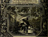 Picture 122 of 344 from Heilig-epistolischer Bericht, Licht, Geleit, und Freud. Das ist : Emblematische Fürstllung der heiligen Sonn- und festtäglichen Episteln; in welcher gründlicher Bericht von den rechten Wort-Verstand ertheilet, dem wahren Christenthum ein helles licht furgetragen, und ein sicheres Geleit mit beigefügten Gebeten und Gesängen zu der himmlischen Freude gezeiget wird (1663), leaf 415