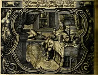 An illustration from Heilig-epistolischer Bericht, Licht, Geleit, und Freud. Das ist : Emblematische Fürstllung der heiligen Sonn- und festtäglichen Episteln; in welcher gründlicher Bericht von den rechten Wort-Verstand ertheilet, dem wahren Christenthum ein helles licht furgetragen, und ein sicheres Geleit mit beigefügten Gebeten und Gesängen zu der himmlischen Freude gezeiget wird (1663)
