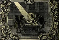 Picture 13 of 344 from Heilig-epistolischer Bericht, Licht, Geleit, und Freud. Das ist : Emblematische Fürstllung der heiligen Sonn- und festtäglichen Episteln; in welcher gründlicher Bericht von den rechten Wort-Verstand ertheilet, dem wahren Christenthum ein helles licht furgetragen, und ein sicheres Geleit mit beigefügten Gebeten und Gesängen zu der himmlischen Freude gezeiget wird (1663), leaf 49