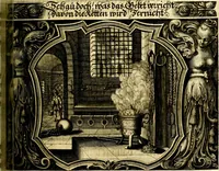Picture 168 of 344 from Heilig-epistolischer Bericht, Licht, Geleit, und Freud. Das ist : Emblematische Fürstllung der heiligen Sonn- und festtäglichen Episteln; in welcher gründlicher Bericht von den rechten Wort-Verstand ertheilet, dem wahren Christenthum ein helles licht furgetragen, und ein sicheres Geleit mit beigefügten Gebeten und Gesängen zu der himmlischen Freude gezeiget wird (1663), leaf 608