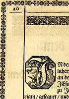 Picture 196 of 344 from Heilig-epistolischer Bericht, Licht, Geleit, und Freud. Das ist : Emblematische Fürstllung der heiligen Sonn- und festtäglichen Episteln; in welcher gründlicher Bericht von den rechten Wort-Verstand ertheilet, dem wahren Christenthum ein helles licht furgetragen, und ein sicheres Geleit mit beigefügten Gebeten und Gesängen zu der himmlischen Freude gezeiget wird (1663), leaf 729