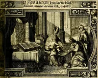 Picture 198 of 344 from Heilig-epistolischer Bericht, Licht, Geleit, und Freud. Das ist : Emblematische Fürstllung der heiligen Sonn- und festtäglichen Episteln; in welcher gründlicher Bericht von den rechten Wort-Verstand ertheilet, dem wahren Christenthum ein helles licht furgetragen, und ein sicheres Geleit mit beigefügten Gebeten und Gesängen zu der himmlischen Freude gezeiget wird (1663), leaf 732