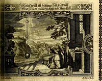 An illustration from Heilig-epistolischer Bericht, Licht, Geleit, und Freud. Das ist : Emblematische Fürstllung der heiligen Sonn- und festtäglichen Episteln; in welcher gründlicher Bericht von den rechten Wort-Verstand ertheilet, dem wahren Christenthum ein helles licht furgetragen, und ein sicheres Geleit mit beigefügten Gebeten und Gesängen zu der himmlischen Freude gezeiget wird (1663)