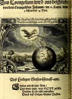 Picture 237 of 344 from Heilig-epistolischer Bericht, Licht, Geleit, und Freud. Das ist : Emblematische Fürstllung der heiligen Sonn- und festtäglichen Episteln; in welcher gründlicher Bericht von den rechten Wort-Verstand ertheilet, dem wahren Christenthum ein helles licht furgetragen, und ein sicheres Geleit mit beigefügten Gebeten und Gesängen zu der himmlischen Freude gezeiget wird (1663), leaf 813