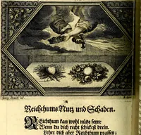 Picture 244 of 344 from Heilig-epistolischer Bericht, Licht, Geleit, und Freud. Das ist : Emblematische Fürstllung der heiligen Sonn- und festtäglichen Episteln; in welcher gründlicher Bericht von den rechten Wort-Verstand ertheilet, dem wahren Christenthum ein helles licht furgetragen, und ein sicheres Geleit mit beigefügten Gebeten und Gesängen zu der himmlischen Freude gezeiget wird (1663), leaf 833