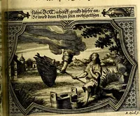 Picture 250 of 344 from Heilig-epistolischer Bericht, Licht, Geleit, und Freud. Das ist : Emblematische Fürstllung der heiligen Sonn- und festtäglichen Episteln; in welcher gründlicher Bericht von den rechten Wort-Verstand ertheilet, dem wahren Christenthum ein helles licht furgetragen, und ein sicheres Geleit mit beigefügten Gebeten und Gesängen zu der himmlischen Freude gezeiget wird (1663), leaf 848