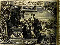 Picture 277 of 344 from Heilig-epistolischer Bericht, Licht, Geleit, und Freud. Das ist : Emblematische Fürstllung der heiligen Sonn- und festtäglichen Episteln; in welcher gründlicher Bericht von den rechten Wort-Verstand ertheilet, dem wahren Christenthum ein helles licht furgetragen, und ein sicheres Geleit mit beigefügten Gebeten und Gesängen zu der himmlischen Freude gezeiget wird (1663), leaf 923