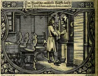 An illustration from Heilig-epistolischer Bericht, Licht, Geleit, und Freud. Das ist : Emblematische Fürstllung der heiligen Sonn- und festtäglichen Episteln; in welcher gründlicher Bericht von den rechten Wort-Verstand ertheilet, dem wahren Christenthum ein helles licht furgetragen, und ein sicheres Geleit mit beigefügten Gebeten und Gesängen zu der himmlischen Freude gezeiget wird (1663)