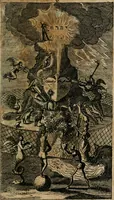 An illustration from Helleleuchtender Hertzens-Spiegel : worinnen vermittelst einer dreyfachen Vorstellung ..., I. Das Erkäntniss, II. Die Übung, und dann III. Das Geheimniss der wahren Gottseligkeit, das ist, die gantze That, Krafft und Hertzens-Theologia ... mit zur Sache hochdienlichen Kupffer-Figuren ..., samt einem kurzgefasten, doch vollständigen Gebet-Büchlein, oder Andachts-Speigel (1680)