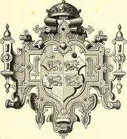 An illustration from Heraldic visitations of Wales and part of the Marches; between the years 1586 and 1613, under the authority of Clarencieux and Norroy, two kings at arms (1846)