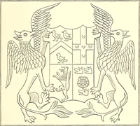 An illustration from Heraldic visitations of Wales and part of the Marches; between the years 1586 and 1613, under the authority of Clarencieux and Norroy, two kings at arms (1846)