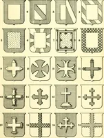 An illustration from Heraldry illustrated. Being a short account of the origin and history of heraldry and an explanation of its nature, with practical directions for drawing and painting coats of arms, to which is added a glossary of the terms used in the science of heraldry .. (1897)