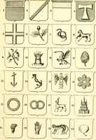 An illustration from Heraldry illustrated. Being a short account of the origin and history of heraldry and an explanation of its nature, with practical directions for drawing and painting coats of arms, to which is added a glossary of the terms used in the science of heraldry .. (1897)