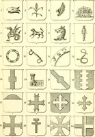An illustration from Heraldry illustrated. Being a short account of the origin and history of heraldry and an explanation of its nature, with practical directions for drawing and painting coats of arms, to which is added a glossary of the terms used in the science of heraldry .. (1897)