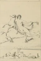 An illustration from Herculanum et Pompéi, recueil général des peintures, bronzes, mosaïques, etc., découverts jusqu'à ce jour, et reproduits d'apreès Le antichita di Ercolano, Il Museo borbonico, et tous les ouvrages analogues (1870)