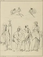 An illustration from Herculanum et Pompéi, recueil général des peintures, bronzes, mosaïques, etc., découverts jusqu'à ce jour, et reproduits d'apreès Le antichita di Ercolano, Il Museo borbonico, et tous les ouvrages analogues (1870)