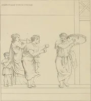 An illustration from Herculanum et Pompéi, recueil général des peintures, bronzes, mosaïques, etc., découverts jusqu'à ce jour, et reproduits d'apreès Le antichita di Ercolano, Il Museo borbonico, et tous les ouvrages analogues (1870)