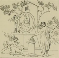 An illustration from Herculanum et Pompéi, recueil général des peintures, bronzes, mosaïques, etc., découverts jusqu'à ce jour, et reproduits d'apreès Le antichita di Ercolano, Il Museo borbonico, et tous les ouvrages analogues (1870)