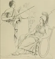 An illustration from Herculanum et Pompéi, recueil général des peintures, bronzes, mosaïques, etc., découverts jusqu'à ce jour, et reproduits d'apreès Le antichita di Ercolano, Il Museo borbonico, et tous les ouvrages analogues (1870)