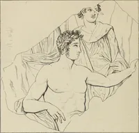 An illustration from Herculanum et Pompéi, recueil général des peintures, bronzes, mosaïques, etc., découverts jusqu'à ce jour, et reproduits d'apreès Le antichita di Ercolano, Il Museo borbonico, et tous les ouvrages analogues (1870)
