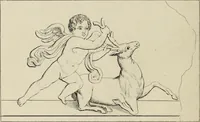 An illustration from Herculanum et Pompéi, recueil général des peintures, bronzes, mosaïques, etc., découverts jusqu'à ce jour, et reproduits d'apreès Le antichita di Ercolano, Il Museo borbonico, et tous les ouvrages analogues (1870)