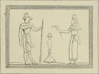An illustration from Herculanum et Pompéi, recueil général des peintures, bronzes, mosaïques, etc., découverts jusqu'à ce jour, et reproduits d'apreès Le antichita di Ercolano, Il Museo borbonico, et tous les ouvrages analogues (1870)
