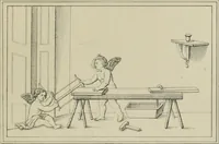 An illustration from Herculanum et Pompéi, recueil général des peintures, bronzes, mosaïques, etc., découverts jusqu'à ce jour, et reproduits d'apreès Le antichita di Ercolano, Il Museo borbonico, et tous les ouvrages analogues (1870)