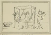 An illustration from Herculanum et Pompéi, recueil général des peintures, bronzes, mosaïques, etc., découverts jusqu'à ce jour, et reproduits d'apreès Le antichita di Ercolano, Il Museo borbonico, et tous les ouvrages analogues (1870)