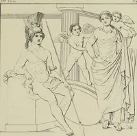 An illustration from Herculanum et Pompéi, recueil général des peintures, bronzes, mosaïques, etc., découverts jusqu'à ce jour, et reproduits d'apreès Le antichita di Ercolano, Il Museo borbonico, et tous les ouvrages analogues (1870)