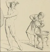 An illustration from Herculanum et Pompéi, recueil général des peintures, bronzes, mosaïques, etc., découverts jusqu'à ce jour, et reproduits d'apreès Le antichita di Ercolano, Il Museo borbonico, et tous les ouvrages analogues (1870)