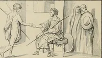 An illustration from Herculanum et Pompéi, recueil général des peintures, bronzes, mosaïques, etc., découverts jusqu'à ce jour, et reproduits d'apreès Le antichita di Ercolano, Il Museo borbonico, et tous les ouvrages analogues (1870)