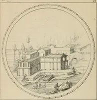 An illustration from Herculanum et Pompéi, recueil général des peintures, bronzes, mosaïques, etc., découverts jusqu'à ce jour, et reproduits d'apreès Le antichita di Ercolano, Il Museo borbonico, et tous les ouvrages analogues (1870)