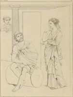 An illustration from Herculanum et Pompéi, recueil général des peintures, bronzes, mosaïques, etc., découverts jusqu'à ce jour, et reproduits d'apreès Le antichita di Ercolano, Il Museo borbonico, et tous les ouvrages analogues (1870)