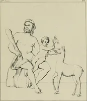 An illustration from Herculanum et Pompéi, recueil général des peintures, bronzes, mosaïques, etc., découverts jusqu'à ce jour, et reproduits d'apreès Le antichita di Ercolano, Il Museo borbonico, et tous les ouvrages analogues (1870)