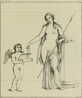 An illustration from Herculanum et Pompéi, recueil général des peintures, bronzes, mosaïques, etc., découverts jusqu'à ce jour, et reproduits d'apreès Le antichita di Ercolano, Il Museo borbonico, et tous les ouvrages analogues (1870)
