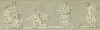 An illustration from Herculanum et Pompéi, recueil général des peintures, bronzes, mosaïques, etc., découverts jusqu'à ce jour, et reproduits d'apreès Le antichita di Ercolano, Il Museo borbonico, et tous les ouvrages analogues (1870)