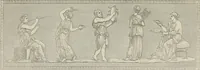 An illustration from Herculanum et Pompéi, recueil général des peintures, bronzes, mosaïques, etc., découverts jusqu'à ce jour, et reproduits d'apreès Le antichita di Ercolano, Il Museo borbonico, et tous les ouvrages analogues (1870)