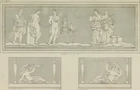 Picture 1 of 140 from Herculanum et Pompéi, recueil général des peintures, bronzes, mosaïques, etc., découverts jusqu'à ce jour, et reproduits d'apreès Le antichita di Ercolano, Il Museo borbonico, et tous les ouvrages analogues (1870), leaf 9