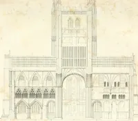 An illustration from The history and antiquities of the cathedral church of Hereford : illustrated by a series of engravings of views, elevations, and plans of that edifice, with biographical anecdotes of eminent persons connected with the establishment (1831)