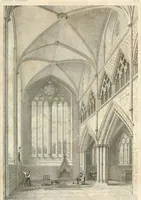 An illustration from The history and antiquities of the cathedral church of Hereford : illustrated by a series of engravings of views, elevations, and plans of that edifice, with biographical anecdotes of eminent persons connected with the establishment (1831)
