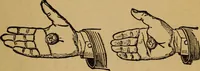 An illustration from Herrmann's wizards' manual; a practical treatise on coin tricks (1916)