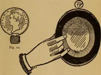 An illustration from Herrmann's wizards' manual; a practical treatise on coin tricks (1916)