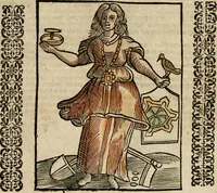An illustration from Herrn Caesaris Ripa von Perusien, Ritters von St. Mauritio und Lazaro [et]c., Erneuerte Iconologia, oder, Bildersprach : worinen allerhand anmuhtige Aussbildungen ... erkläret werden (1669)