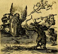 An illustration from Hertzen Schuel, oder, Des von Gott abgefüerten Herzens (1664)