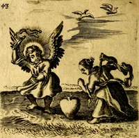 An illustration from Hertzen Schuel, oder, Des von Gott abgefüerten Herzens (1664)