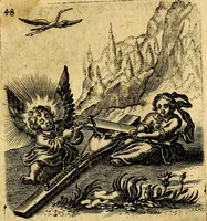 An illustration from Hertzen Schuel, oder, Des von Gott abgefüerten Herzens (1664)