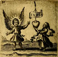 An illustration from Hertzen Schuel, oder, Des von Gott abgefüerten Herzens (1664)