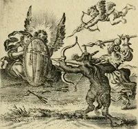 An illustration from Hertzen Schuel, oder, Des von Gott abgefüerten Herzens Widerbringung zu Gott, vnd Vnderweisung (1664)